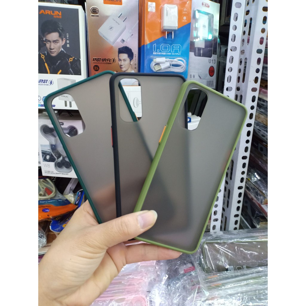 Ốp lưng nhám viền màu OPPO Reno 4( ảnh thật)