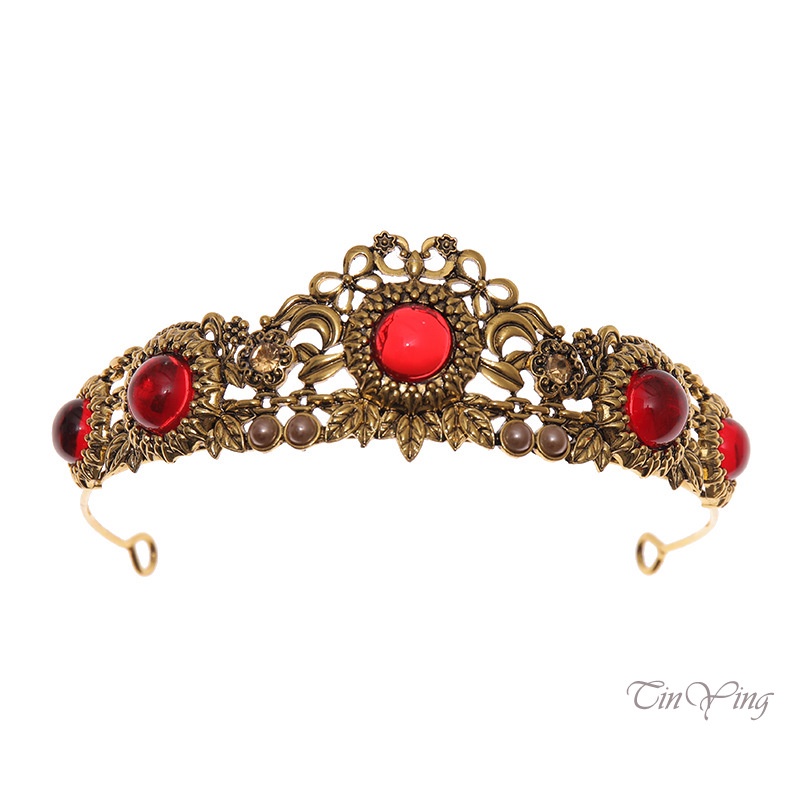 GETNOIVAS Vương miện hợp kim đính đá sang trọng cho cô dâu