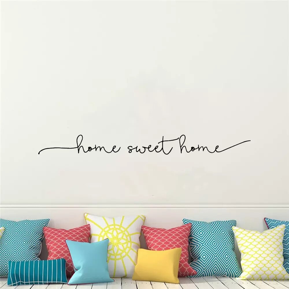 Decal dán tường Họa Tiết Chữ Sweet Home Dễ Thương Bắt Mắt