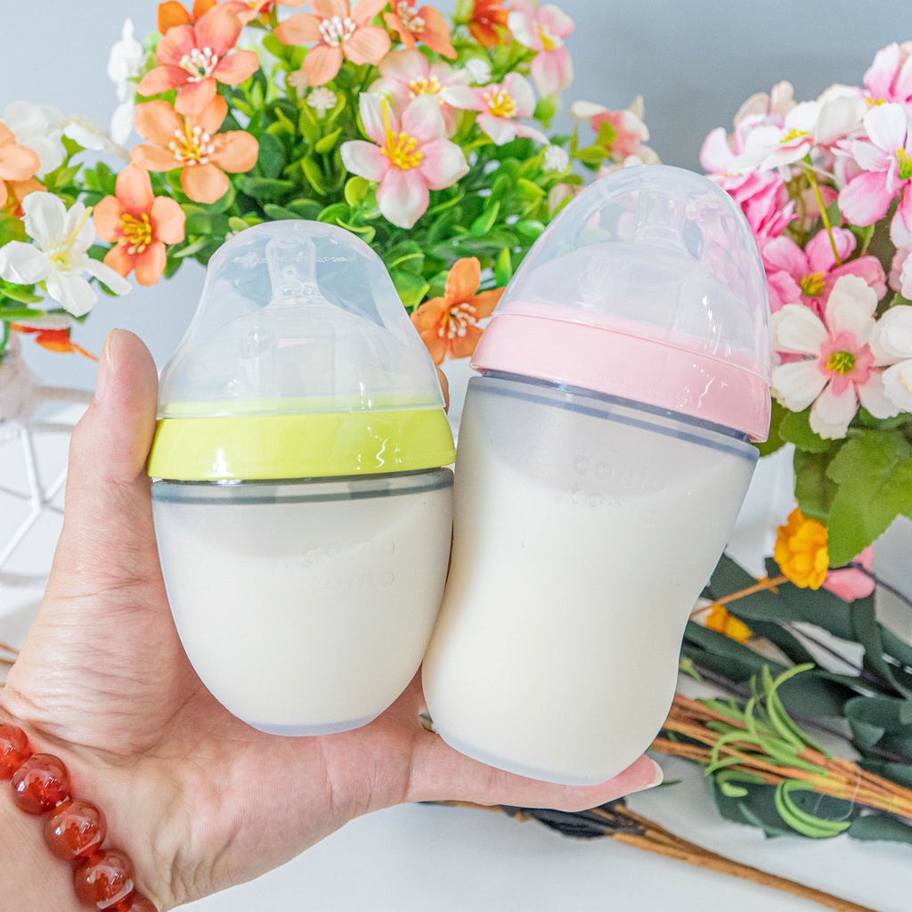 Bình Sữa CMTM 150/250ml Silicon Siêu Mềm Như Ti Mẹ Hàng Chính Hãng Check Mã Vạch