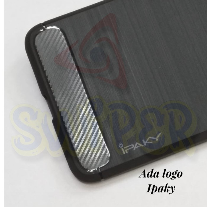 Ipaky Ốp Lưng Tpu Sợi Carbon Màu Đen Chống Sốc Cho Samsung S8