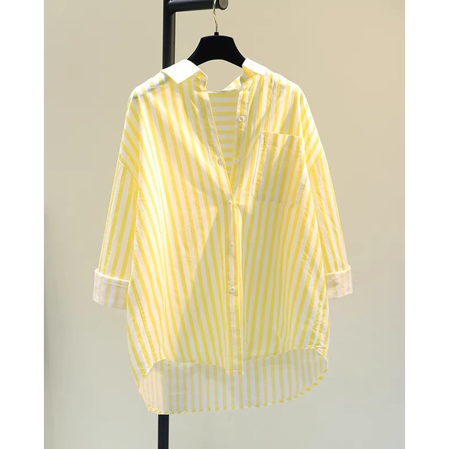 Áo Sơ Mi Kẻ Vàng Chất Liệu Cotton Thoáng Mát Dễ Chịu  - TA001 | BigBuy360 - bigbuy360.vn
