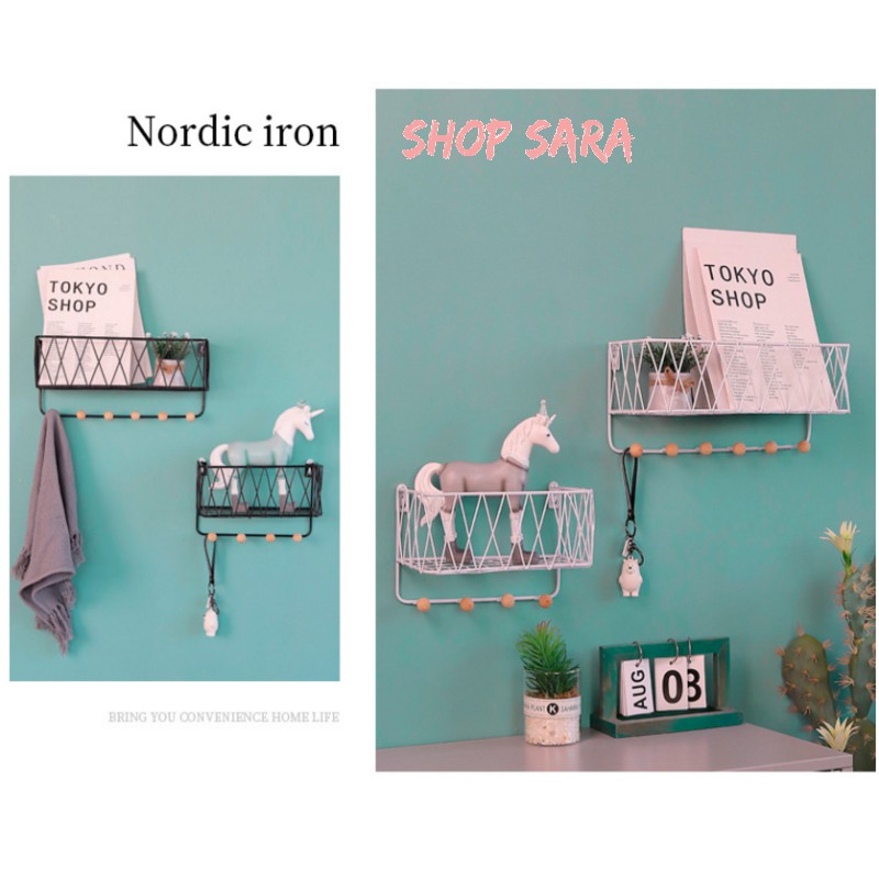 Kệ trang trí nhà cửa kệ decor nhà hình chữ nhất [Tặng Đinh] Shopsara