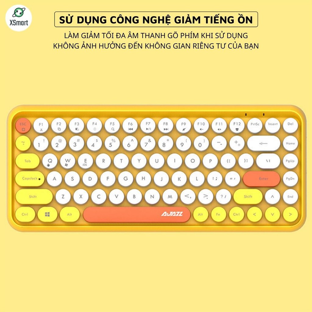 Bàn phím bluetooth không dây cho điện thoại, máy tính bảng, laptop, pc máy tính bàn siêu CUTE 308, phím cực thích