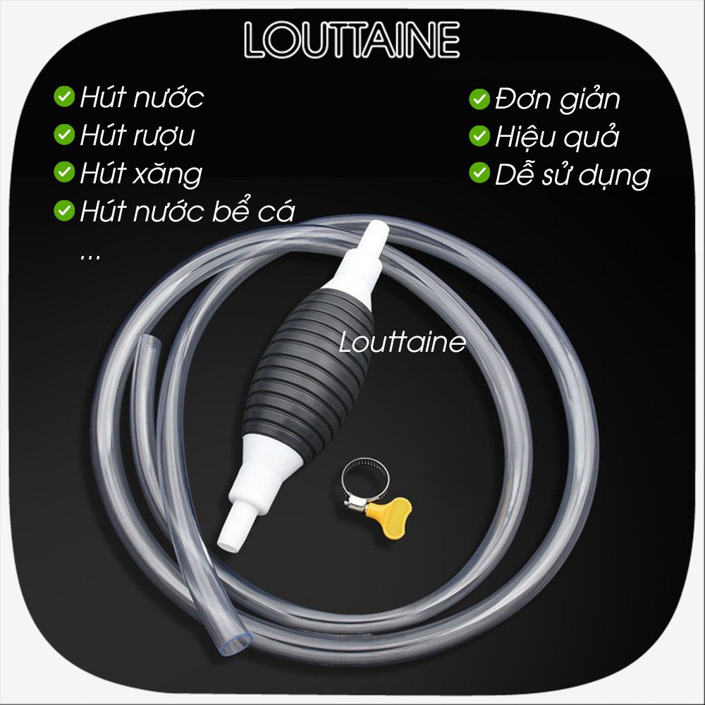 Ống hút nước PVC mềm ⚡️FREESHIP⚡️ bơm tay thay nước bể cá, hút chất lỏng, xăng dầu.. kích thước 1m