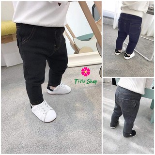 Quần Dài Cho Bé Trai Và Bé Gái Giả Jean Lót Nỉ 6-16kg