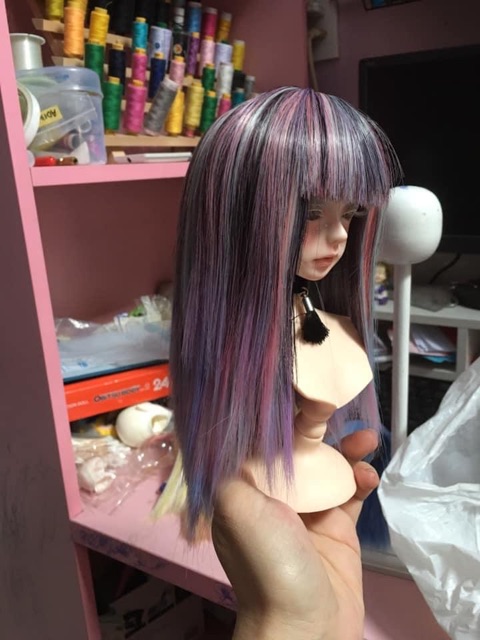 Line may tóc búp bê bjd - thẳng 35~50cm mix màu