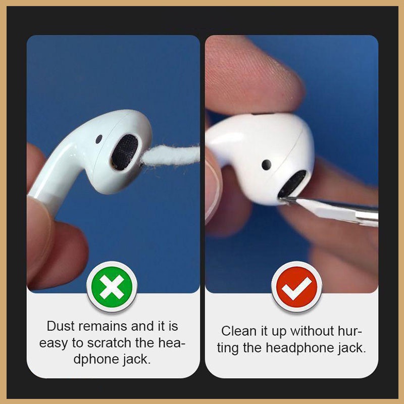 Bộ Dụng Cụ Vệ Sinh Tai Nghe Không Dây Cho i12 Airpods Samsung Android Iphone