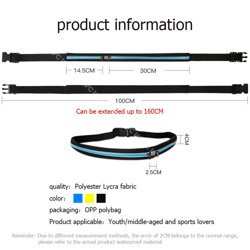 Túi Bao Tử Đa Năng Chống Nước Thời Trang Cho Nam Nữ