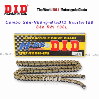 B2 [ Màu ] Sên Vàng DID Thái Lan 428H-DS x 130L Dùng Cho Xe DID Yamaha R15 V3 - FZ 150 - Exciter 150
