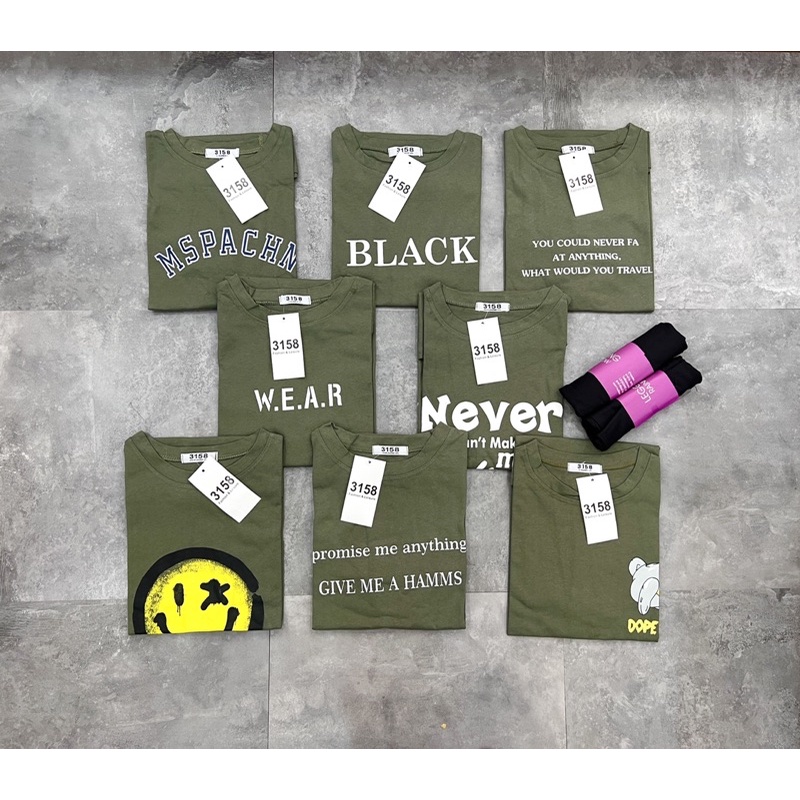 Áo phông cotton khô 3158 ( Xanh Rêu )