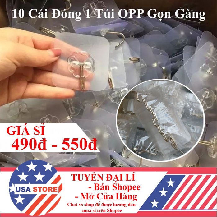 MÓC DÁN TƯỜNG Treo Đồ TRONG SUỐT T10 - Móc Dính Gắn Cường Đa Năng - thegiodogiadung92