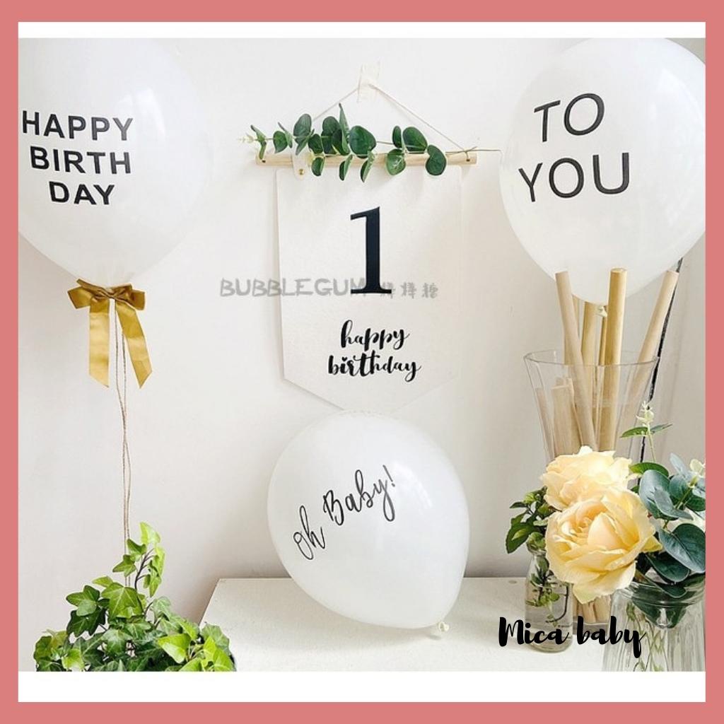 Cờ treo trang trí tiệc sinh nhật cho bé Mica baby