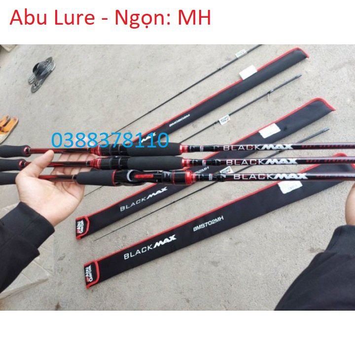 Cần Lure 2 Khúc Abu Black Max Ngọn MH, Câu Lure Mồi Giả, Câu Lóc