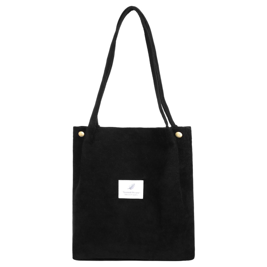 Túi tote đeo vai bằng vải nhung cỡ lớn nhiều màu thời trang cho nữ