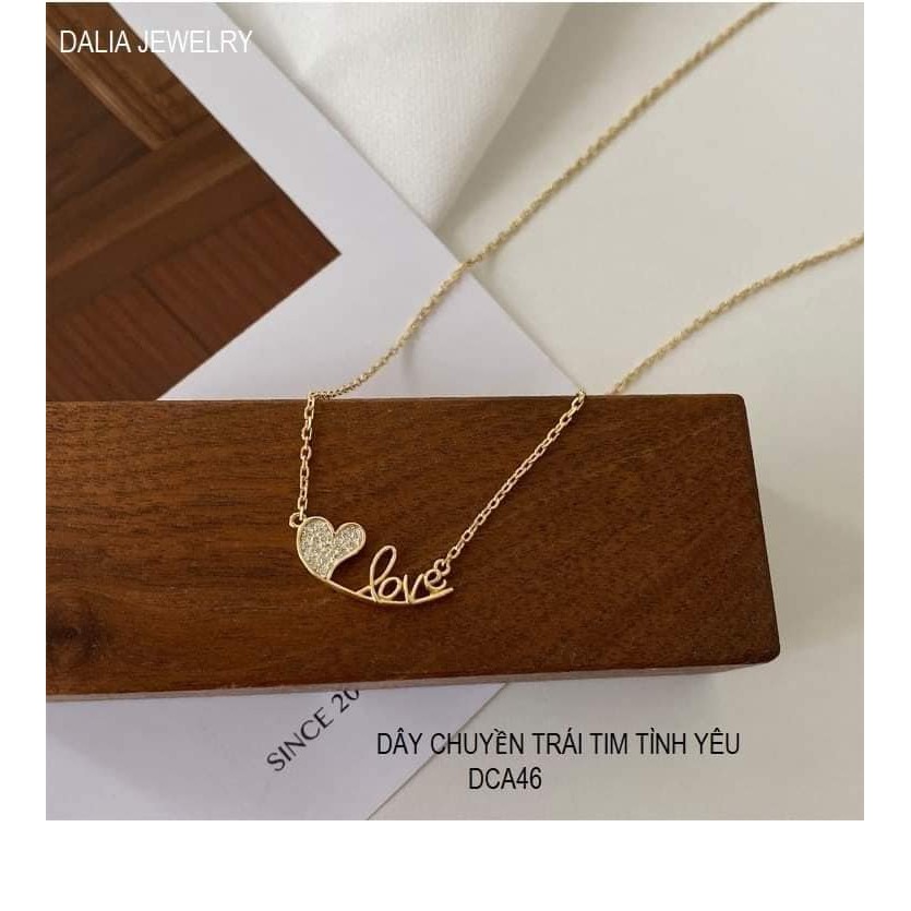 Dây chuyền bạc nữ DaLiA Jewelry chữ Love đủ màu trắng - vàng