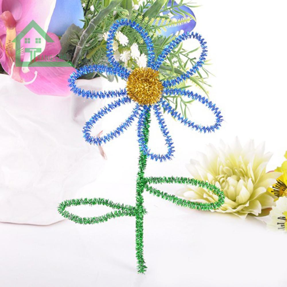 Set 100 Dây Kẽm Nhung Nhiều Màu Sắc Dùng Để Làm Đồ Trang Trí Thủ Công