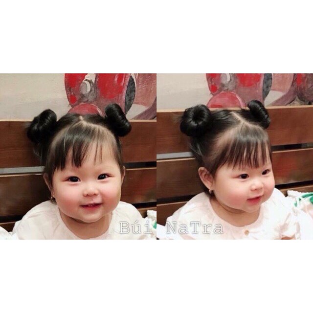Kẹp tóc búi giả natra cho bé gái Mimo baby (1 chiếc)