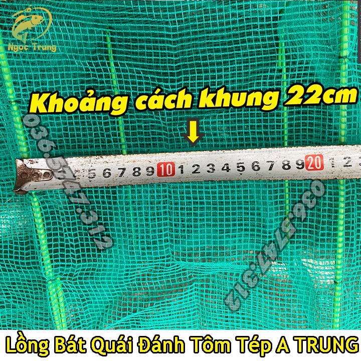 Lồng Bát Quái A TRUNG Đánh Tôm ,Cua,Lươn Trạch  mắt lưới 3li chiều dài 6m 19khung sắt chất lượng 368