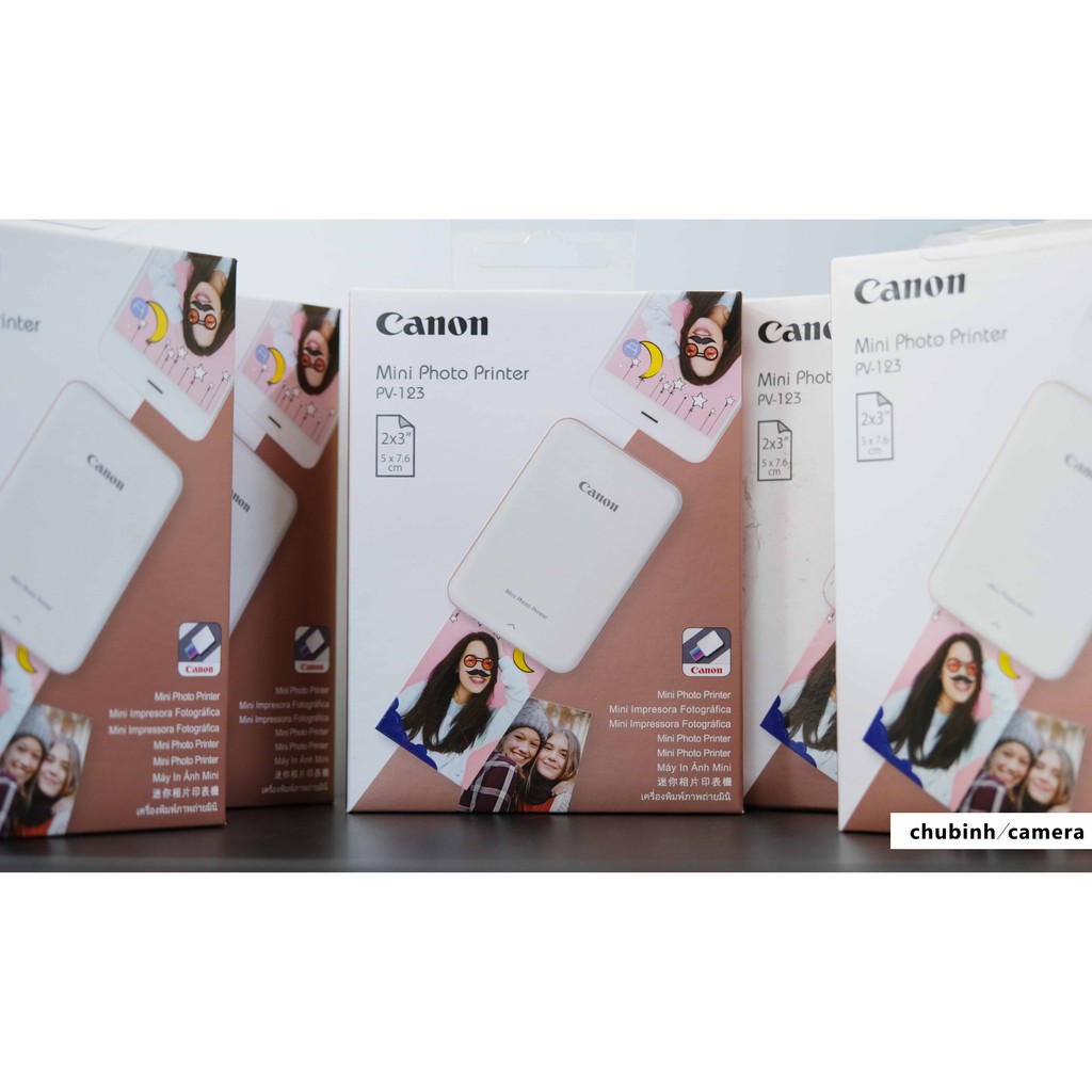 Máy in ảnh Mini Canon PV-123 (Mini Photo Printer) | Chính Hãng | Kèm 10 Tấm Film