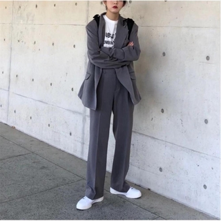 Set áo khoác Blazer + quần dài ống rộng thời trang nữ