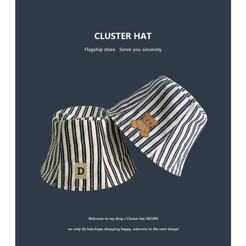 Mũ Bucket Họa Tiết Gấu Hoạt Hình Phong Cách Hàn Quốc Dễ Phối Đồ Thời Trang Xuân Hè Cho Nữ