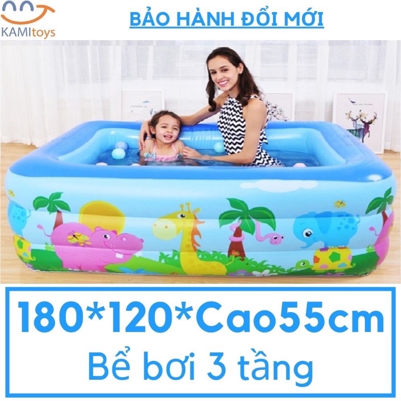 BỂ BƠI PHAO CHO BÉ (1,5m-1,8m-2,1m-3 tầng) TẶNG KÈM BƠM ĐIỆN