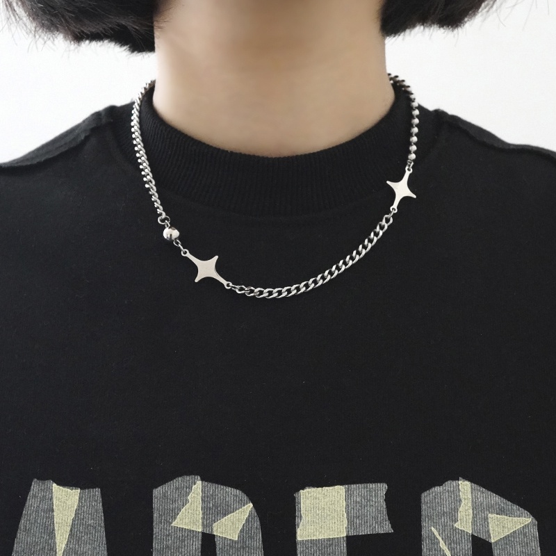 Vòng cổ Mặt Ngôi Sao Năm Cánh Phong Cách hip hop Mới