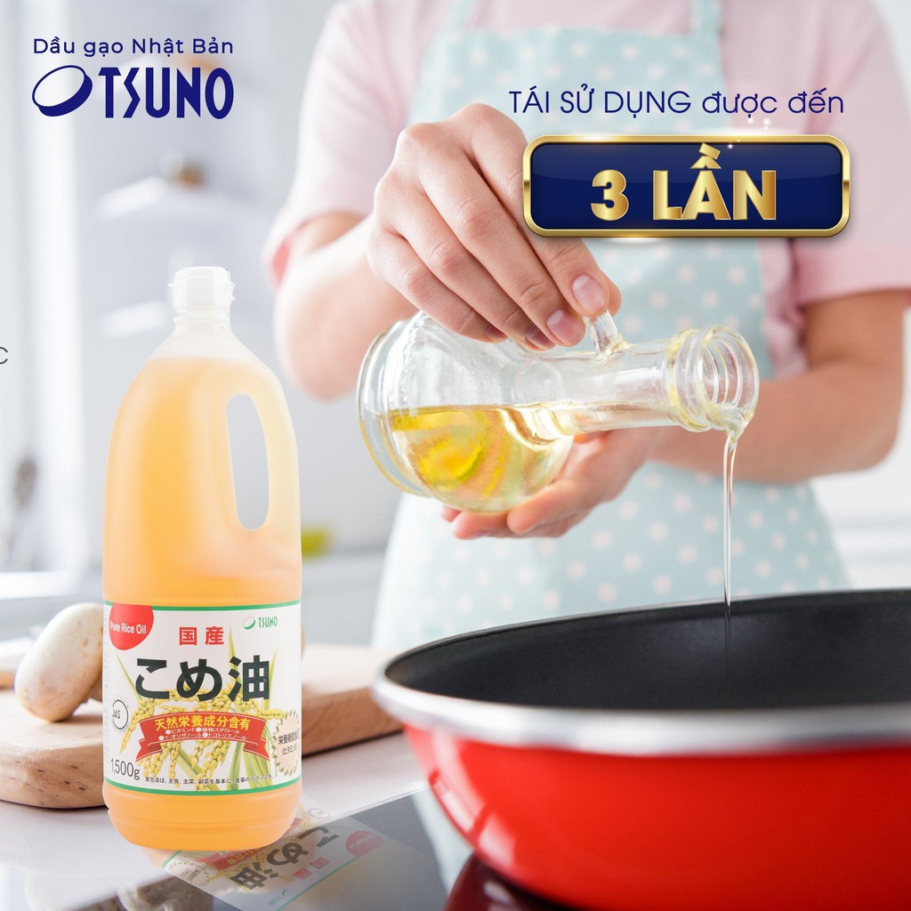 [BEST PRICE] - Dầu gạo Nhật Bản Tsuno nguyên chất KLT: 1500g (Dung tích: 1636ml) Hachi Hachi Japan Shop