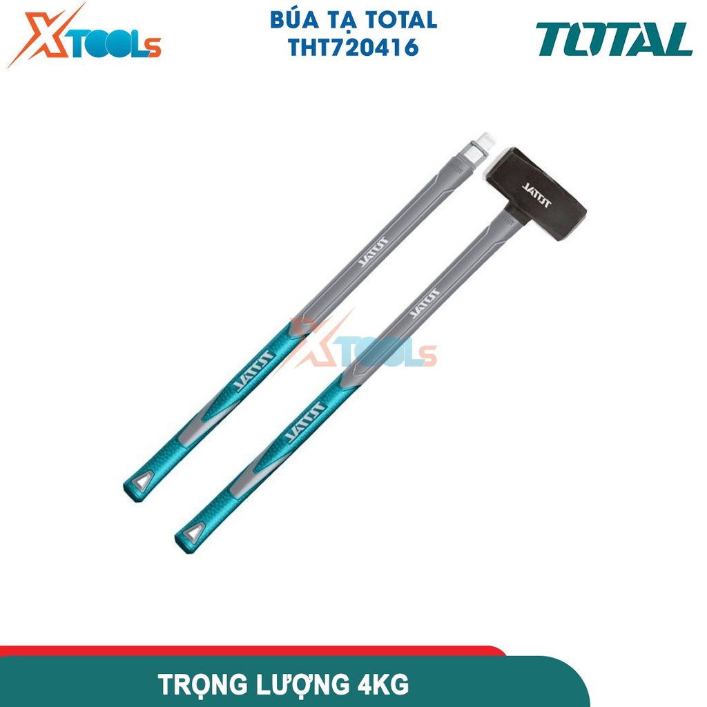 Búa tạ 4kg Total THT720416, chiều dài búa 900 mm, chất liệu thép carbon 45#, chịu nhiệt [CHÍNH HÃNG][XTOOLS]
