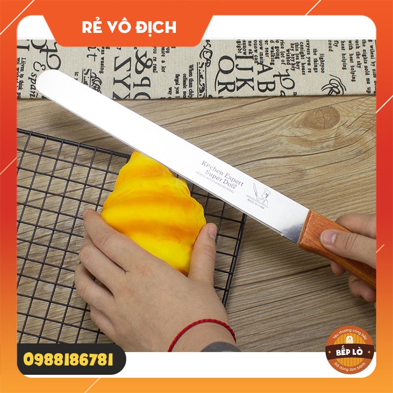 Dụng cụ làm bánh - Dụng cụ cắt bánh bằng thép không gỉ 10 inch 12 inch 14 inch lưỡi phẳng - răng  nhỏ - răng lớn