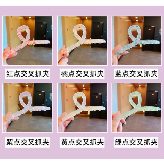 Kẹp tóc hình cá mập kích cỡ lớn nhiều màu sắc phong cách hàn quốc cho nữ