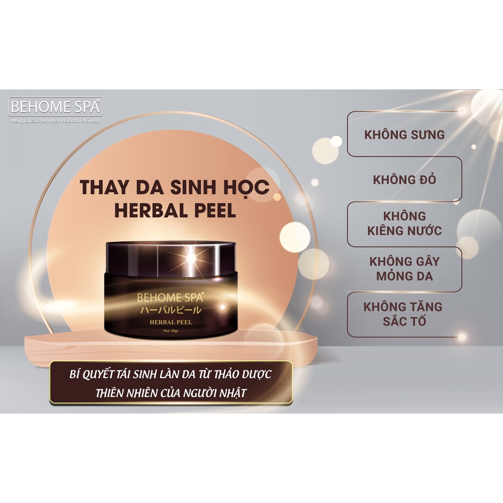 Peel da Behome Spa thay da sinh học giảm thâm mụn nám tàn nhang 20g Galaxy Beauty