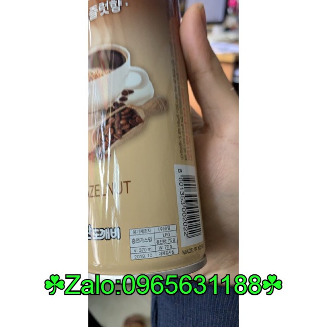 Nước hoa ô tô hương cafe sữa hàn quốc air HƯƠNG HAZELNUT