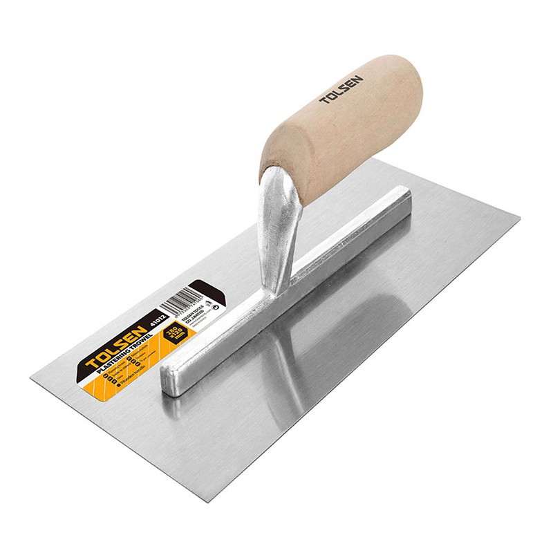 Real | Cây Bay Chữ Nhật Cán Gỗ ( 280 x 120mm ) Tolsen 41012