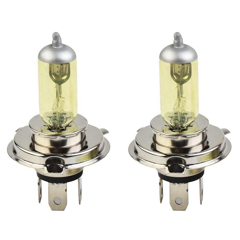 Set 2 Bóng Đèn Pha Xenon H4 55W 5000K Ánh Sáng Vàng Chống Thấm Nước Dành Cho Ô Tô