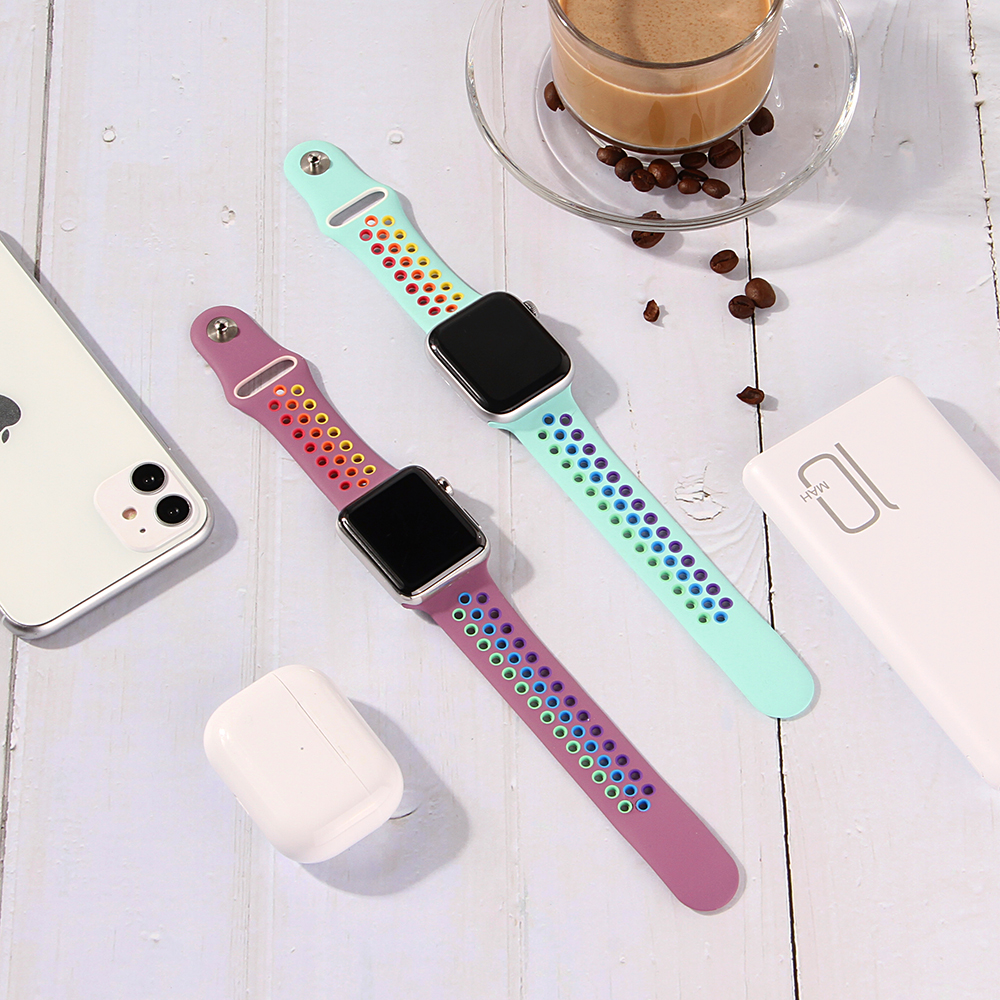 Dây Đồng Hồ Thông Minh Apple Watch Series 5 4 3 21 Bằng Silicone