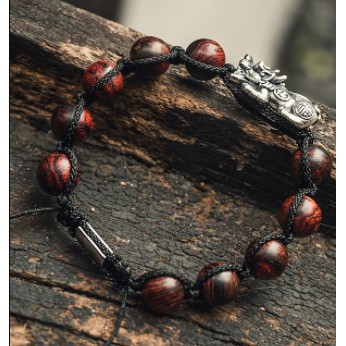 [QUÀ TẶNG/ LẮC TAY] Vòng tay phong thủy handmade thủ công gỗ sưa tỳ hưu shamballa phật giáo