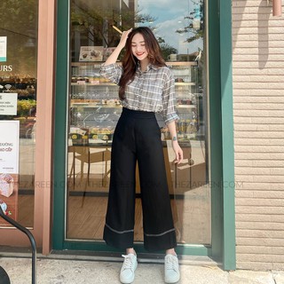 ÁO SƠ MI CARO OVERSIZE BASIC ZAREEN SOM38 ĐEN