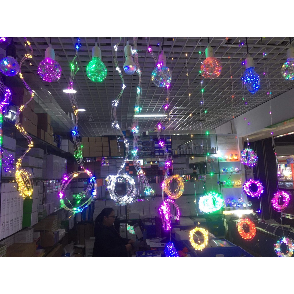 Đèn Đom Đóm Led 2M Dùng Pin (các màu)