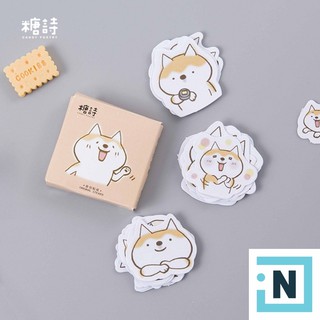 Set 45 Sticker Dán Chó Shiba Hộp Mini Siêu Cute [iNote Shop]