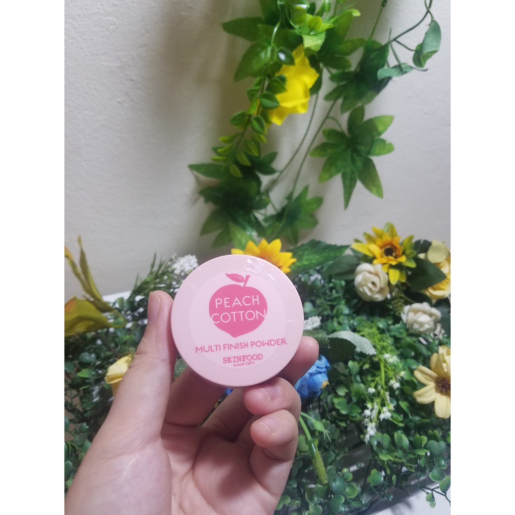 Phấn phủ đào kiềm dầu Skinfood Peach Cotton Multi Finish Powder