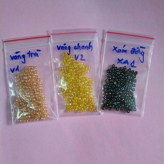 25 gam hạt cườm 3mm nhiều màu