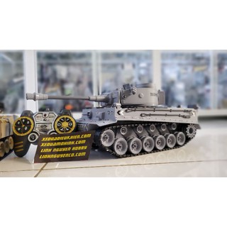 Xe tăng điều khiển từ xa Germany Tiger bắn và tạo khói, tạo khói , xích cao su.tỉ lệ 1.18.