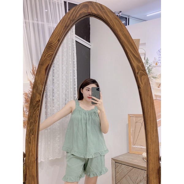 Bộ PIJAMA / Pizama BỘ HAI DÂY MẶC NHÀ CHẤT ĐŨI LANH SIÊU MÁT | BigBuy360 - bigbuy360.vn