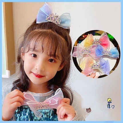 Kẹp Tóc Hình Vương Miện Dễ Thương Phong Cách Hàn Quốc 2022 Cho Bé Gái