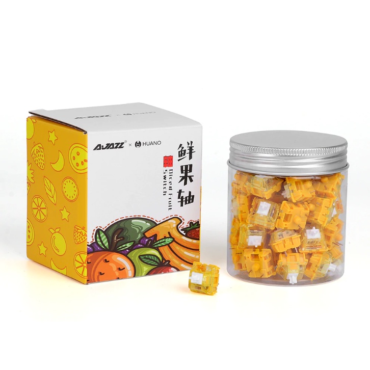 Gói Công tắc phím cơ - Switch Ajazz Diced Fruit - Kiwi | Peach | Banana - Pack 45 + 1 pcs - Hàng Chính Hãng