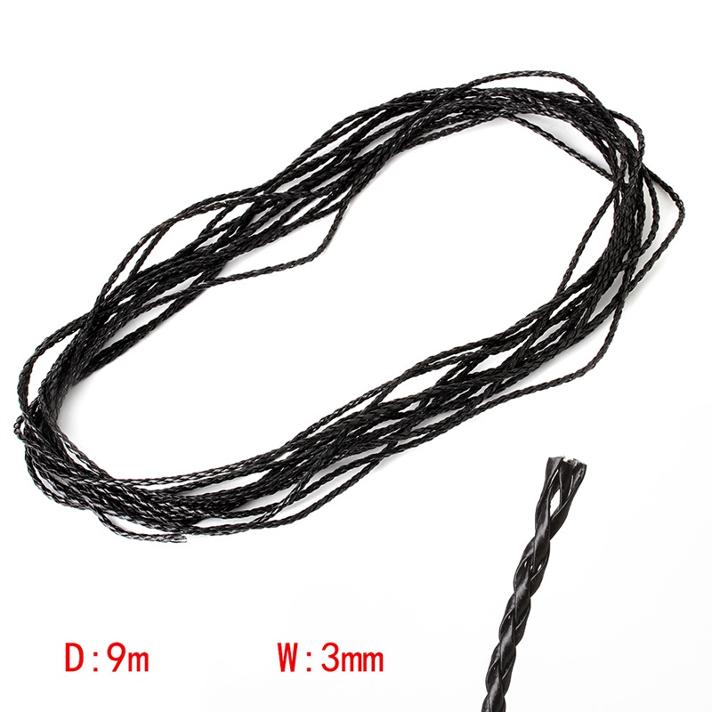 Dây Da Bện 9M 3MM Làm Trang Sức Chuyên Dụng