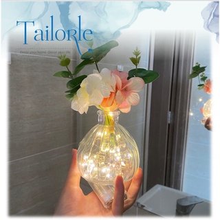 Lọ hoa trang trí nhà cửa mix đèn fairy light