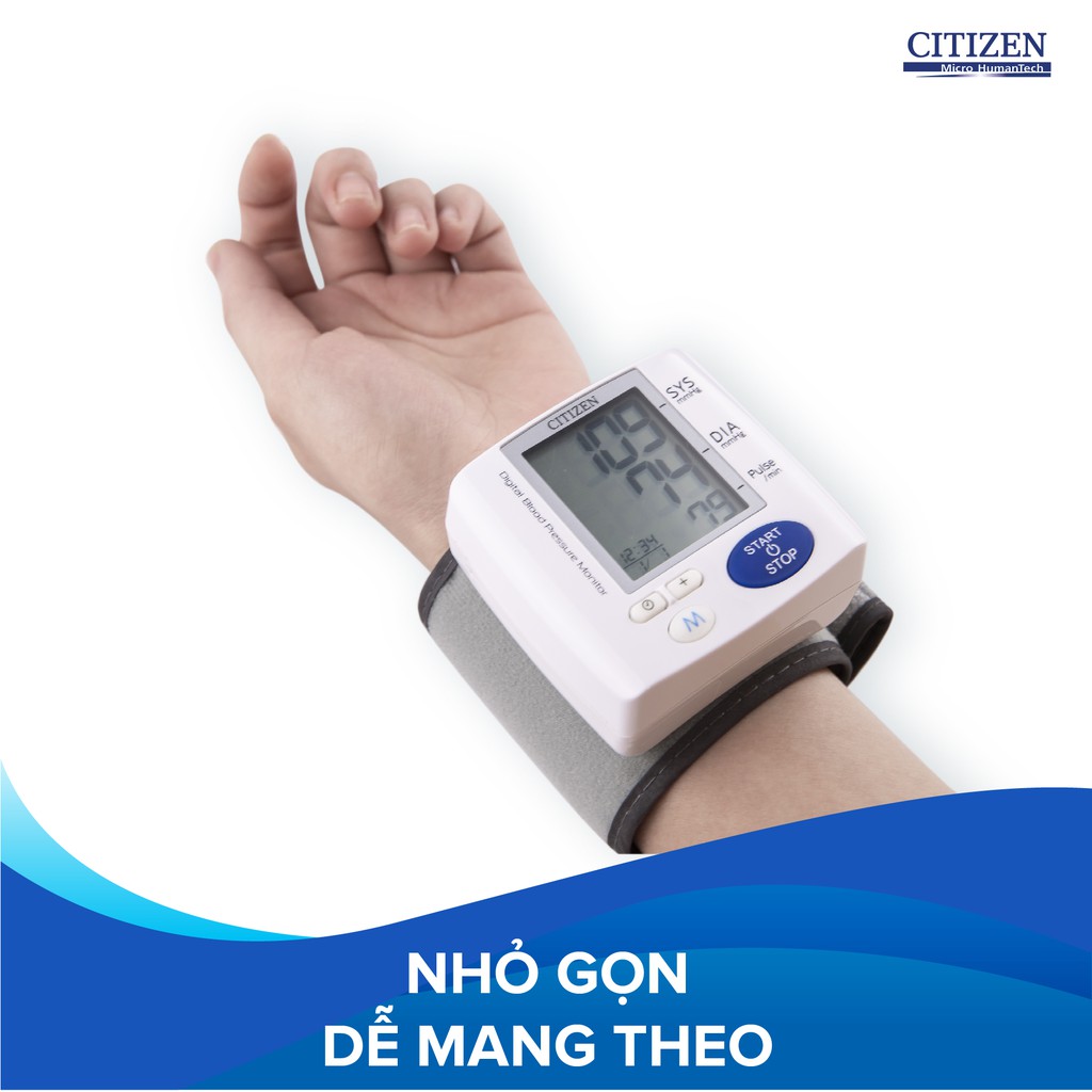 Máy đo huyết áp cổ tay Citizen CH-617